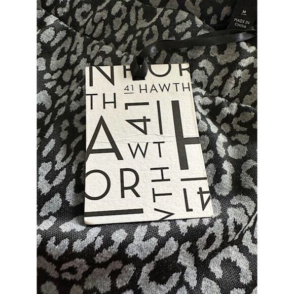41 Hawthorn Nemma Knit Pencil‎ Skirt Dark Gray Black Leopard Print Sz M NWT - Picture 4 of 7